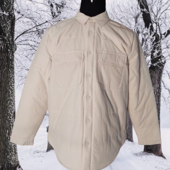 APT. 9 MEN'S STANDARD FIT WHITE QUILTED PUFFER WINTER JACKET - SIZE XL